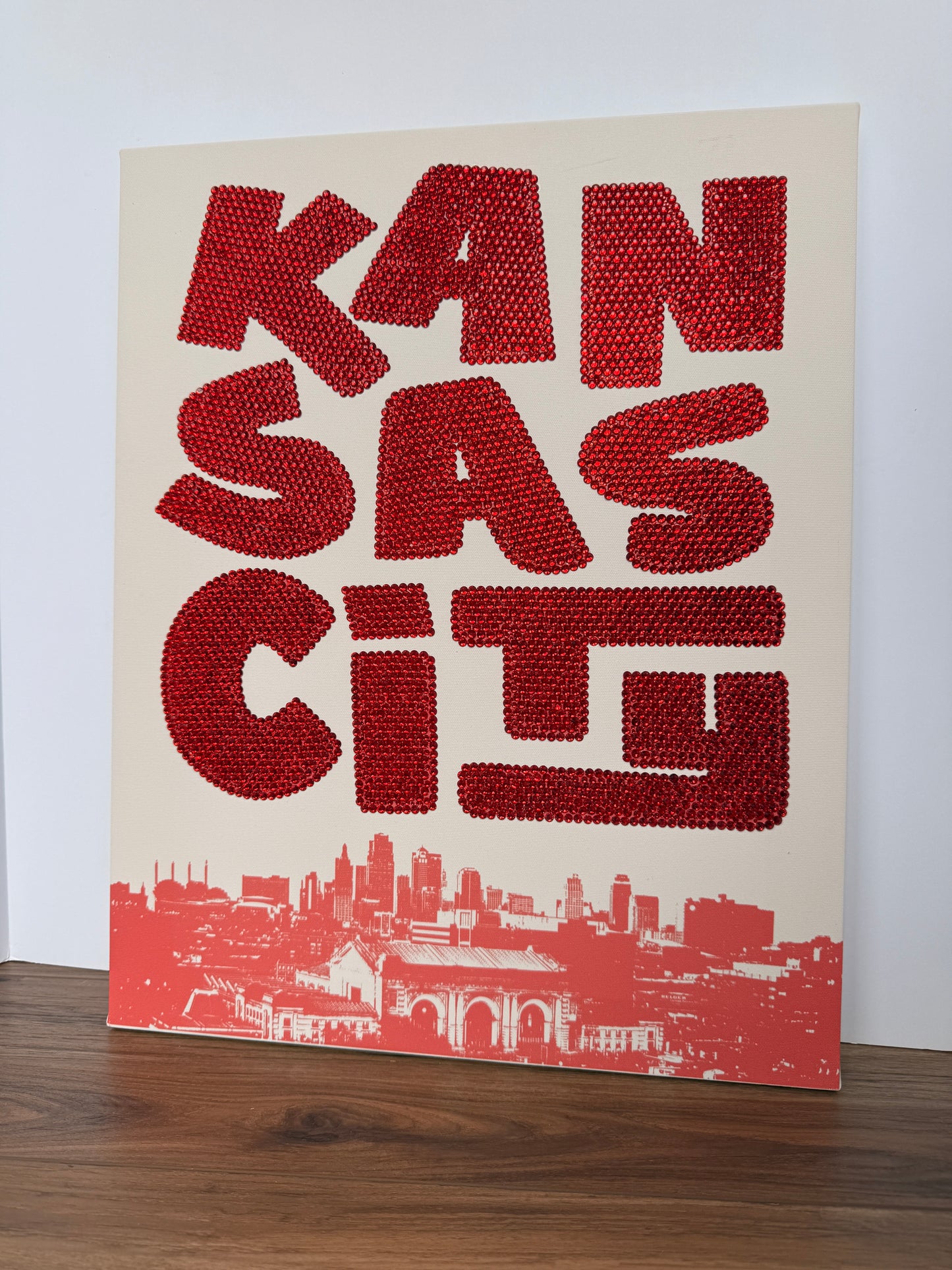 Kansas City Skyline (red)